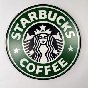 Authentic 24" Starbucks Coffee Store Wall Sign Round Logo Retail Display Decor